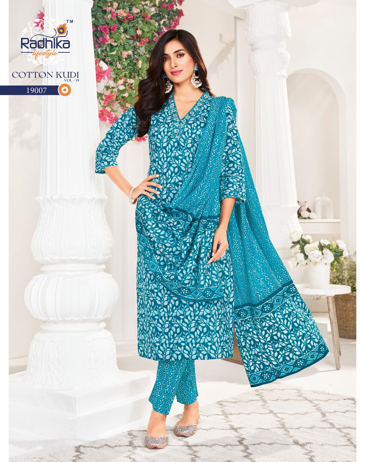 Cotton Kudi Vol 19 By Radhika Cotton Online Kurti With Bottom Dupatta Wholesale